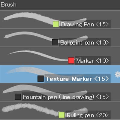 Special brush list